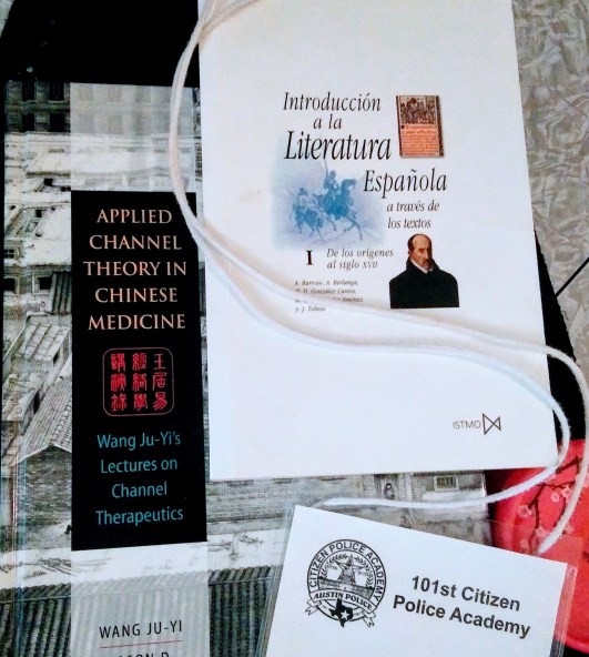 Books and badge