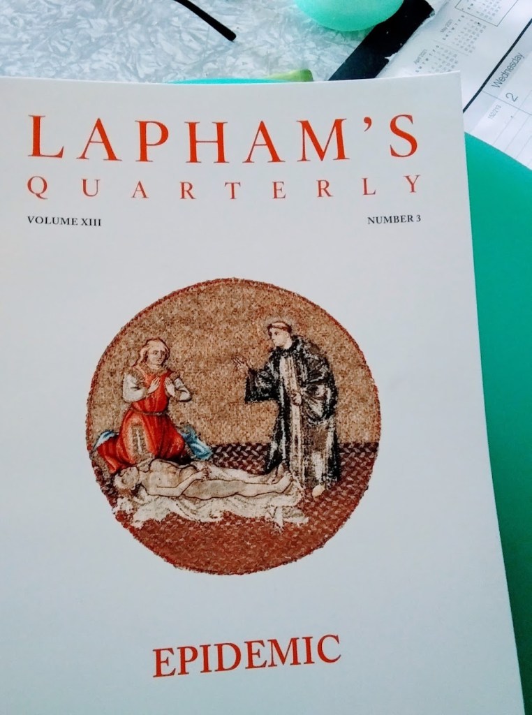 Lapham's Quarterly cover: "Epidemic" (Summer 2020)